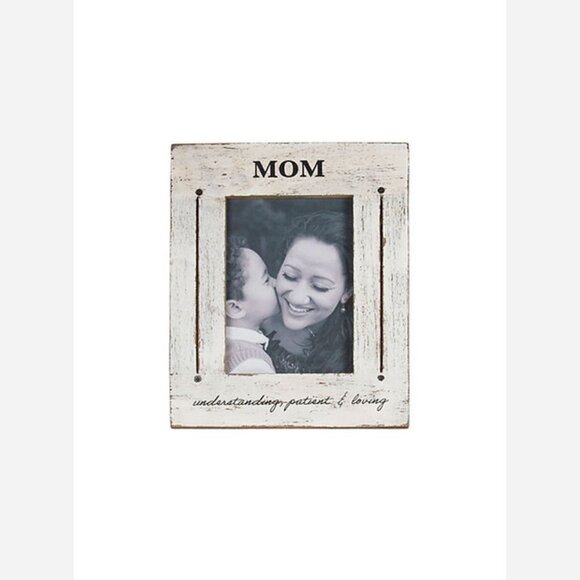 Mom Photo Frame – Rustic Whitewashed Wood - Picture 3 of 8